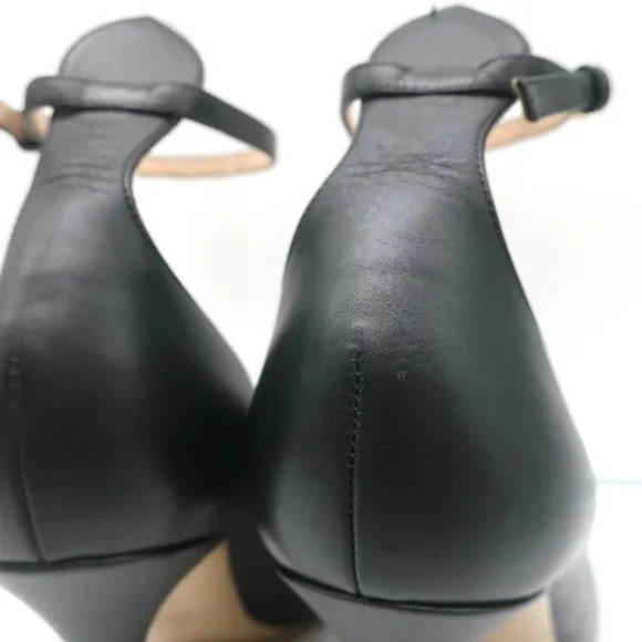 Valentino Tango Ankle Strap Pumps Black Leather Size 41 - Picture 8 of 12